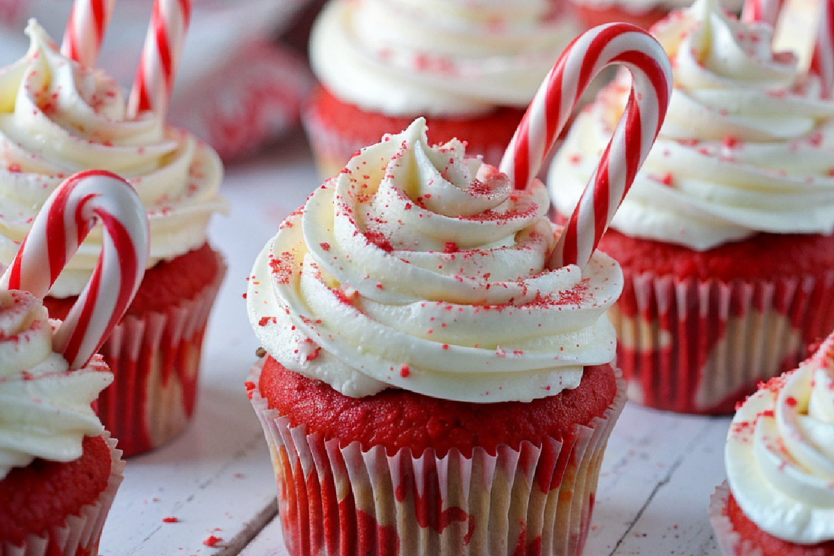 Candy Cane Cupcakes