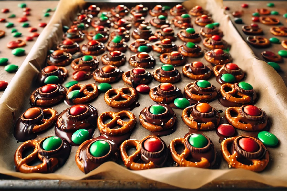 christmas Rolo Pretzels