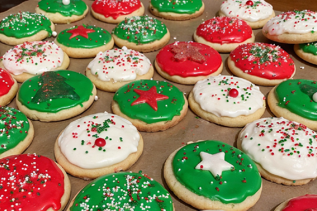 Christmas frosted cookies