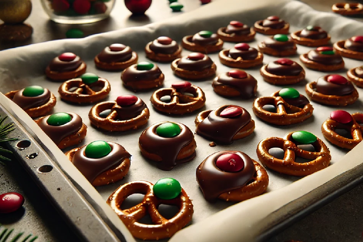 christmas Rolo Pretzels