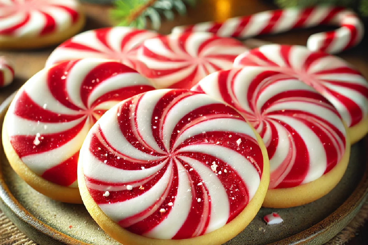 Peppermint Pinwheel Cookies