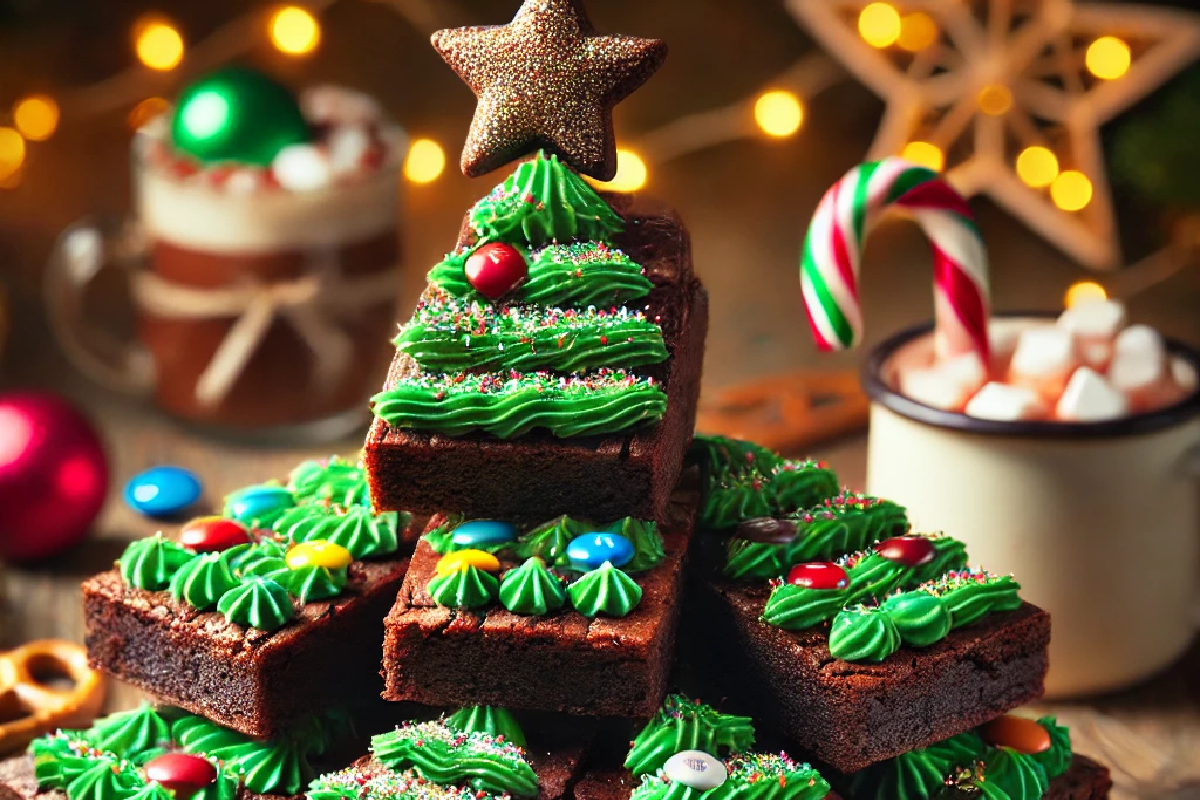 Christmas Tree Brownies