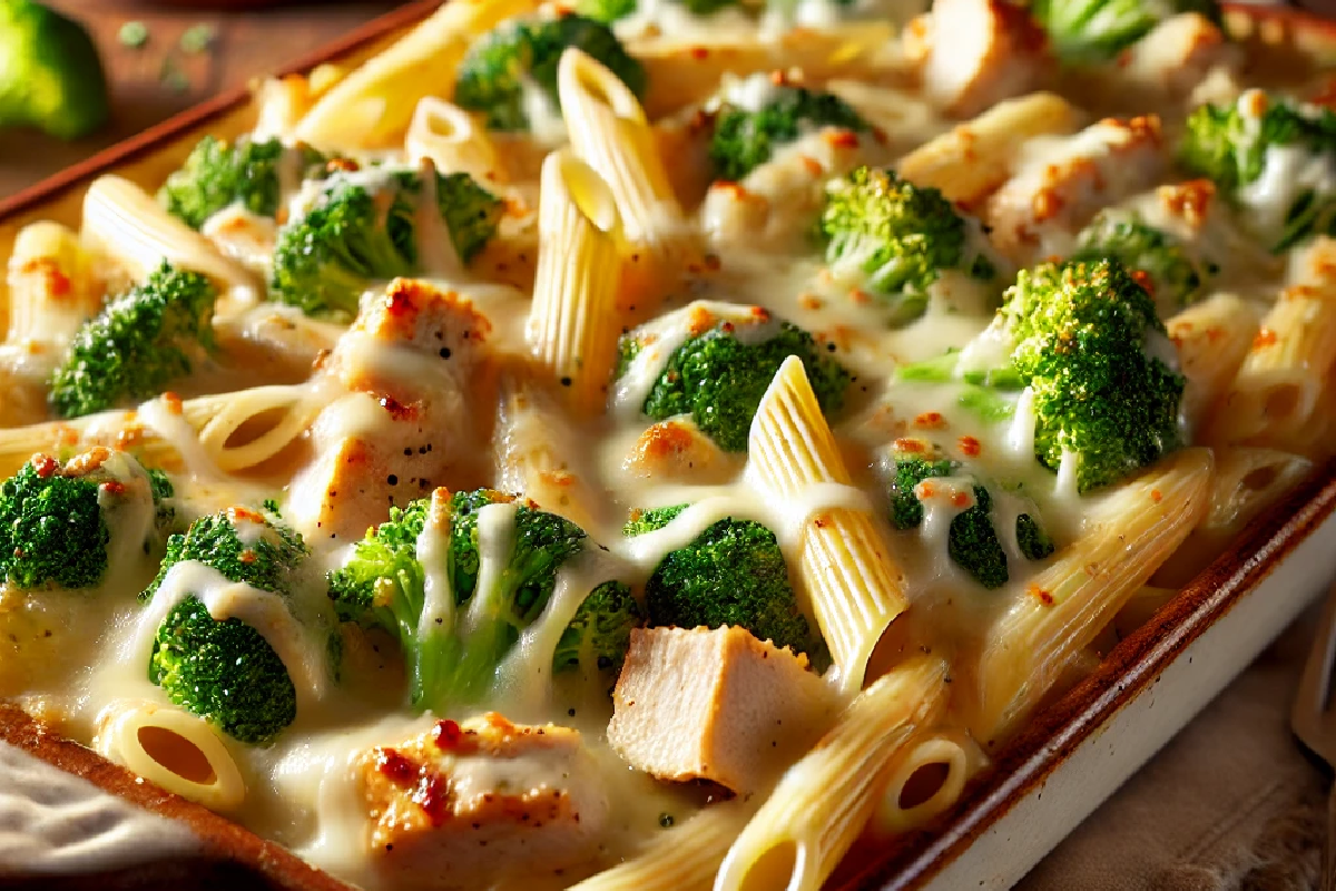 Chicken and Broccoli Alfredo Bake