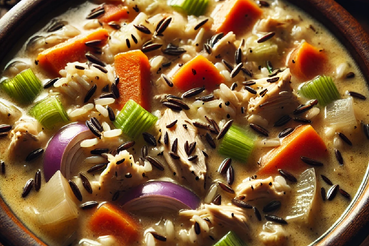 Crockpot Creamy Wild Rice Soup