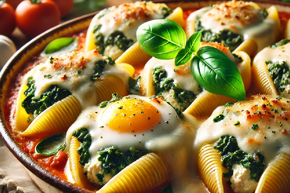 Spinach and Ricotta Stuffed Shells