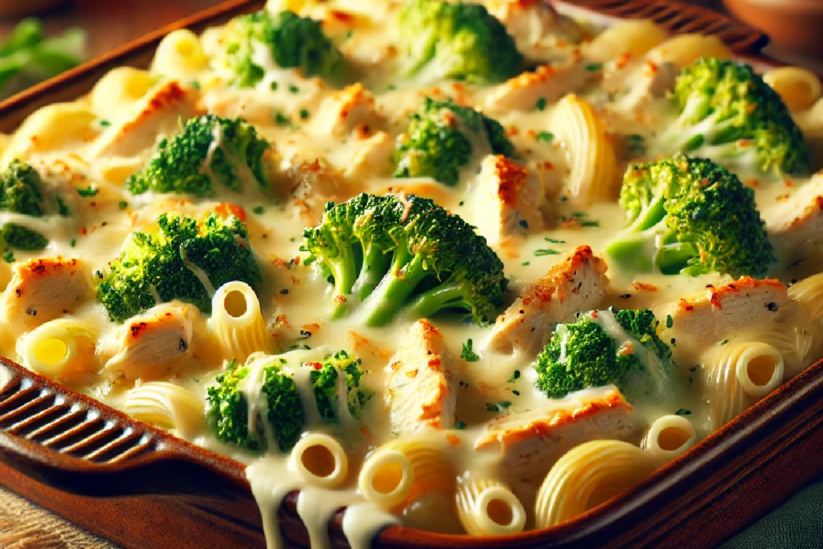 Chicken and Broccoli Alfredo Bake