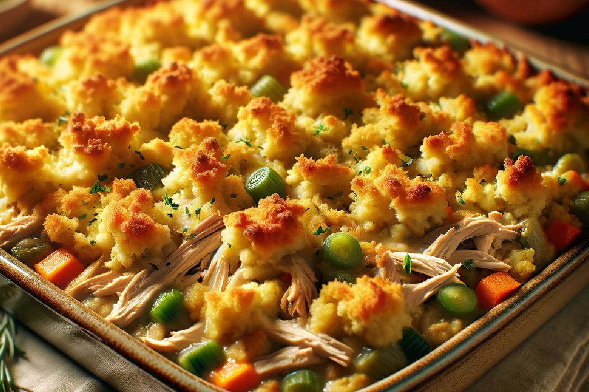 Chicken and Stuffing Casserole