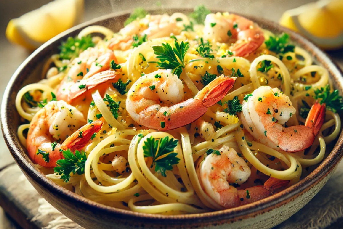 Lemon Garlic Shrimp Pasta