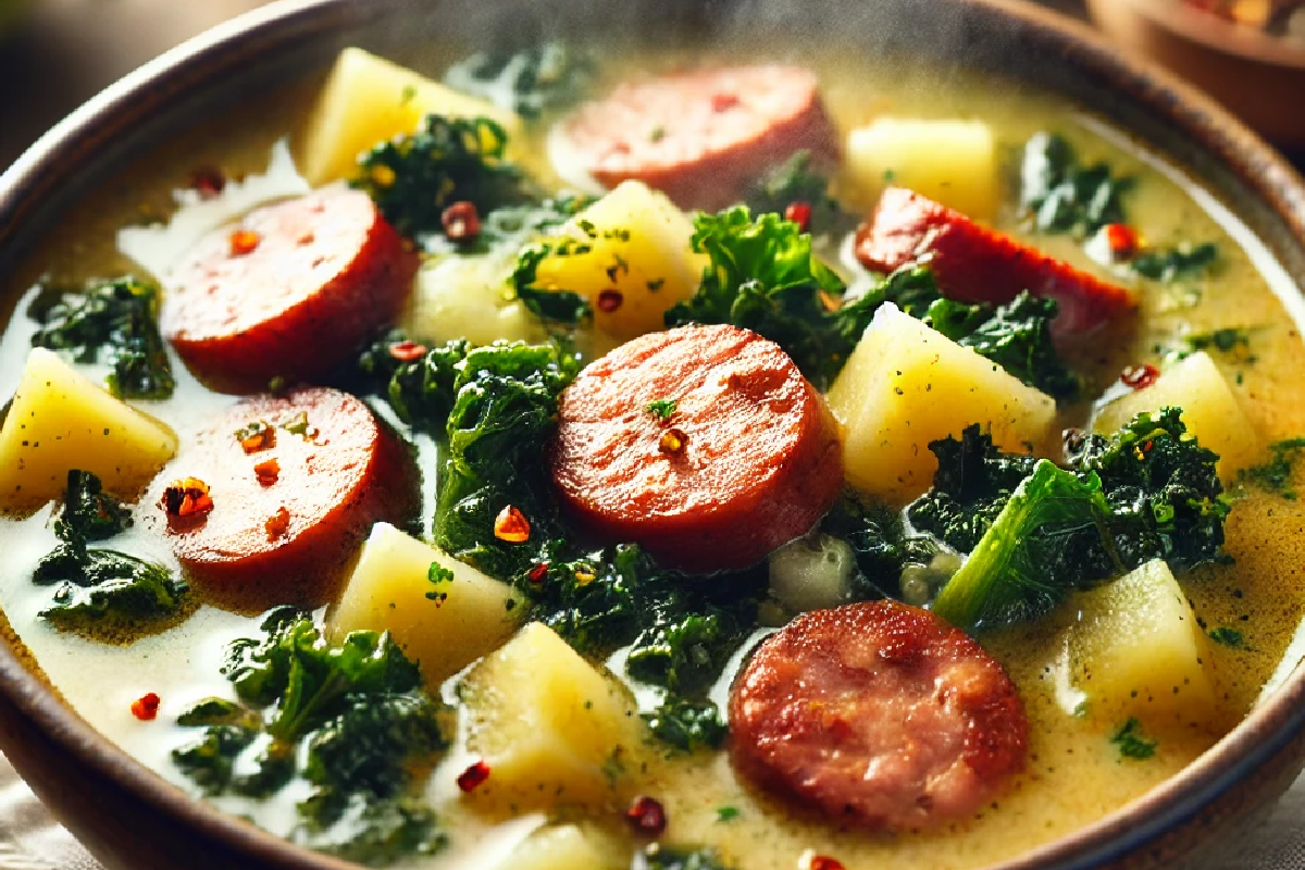 Spicy Sausage and Kale Soup