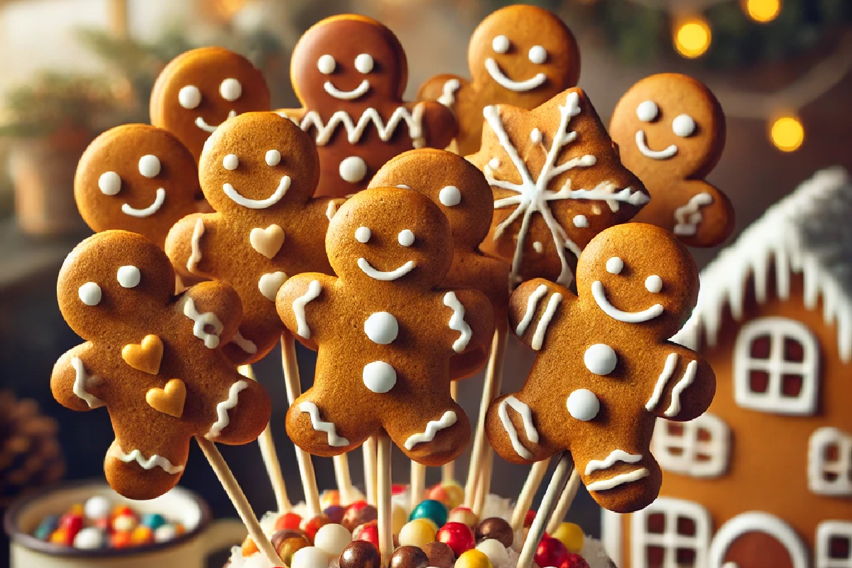 Gingerbread Man Pops