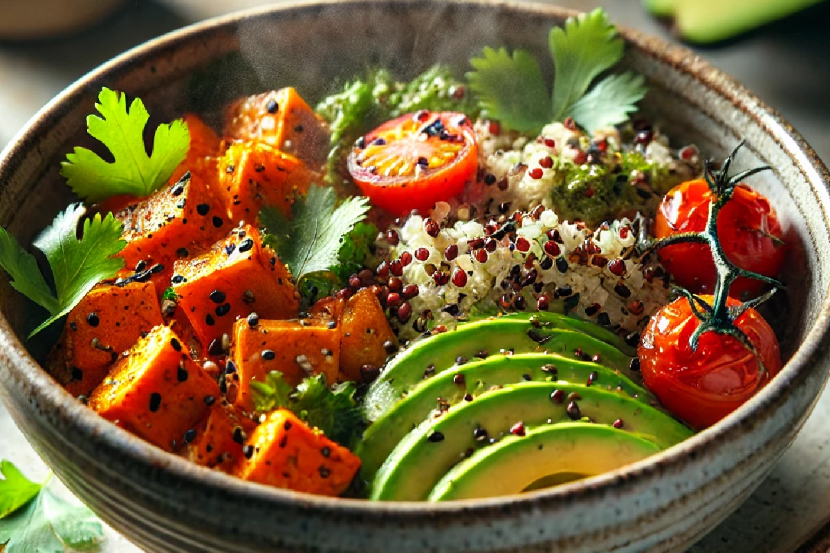 Roasted Sweet Potato and Quinoa Bowl