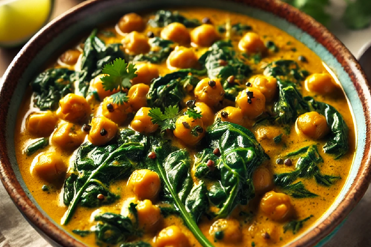 Curried Chickpea and Spinach Stew