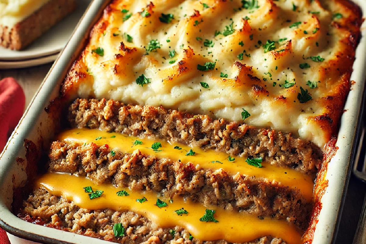 cheesy loaded meatloaf casserole