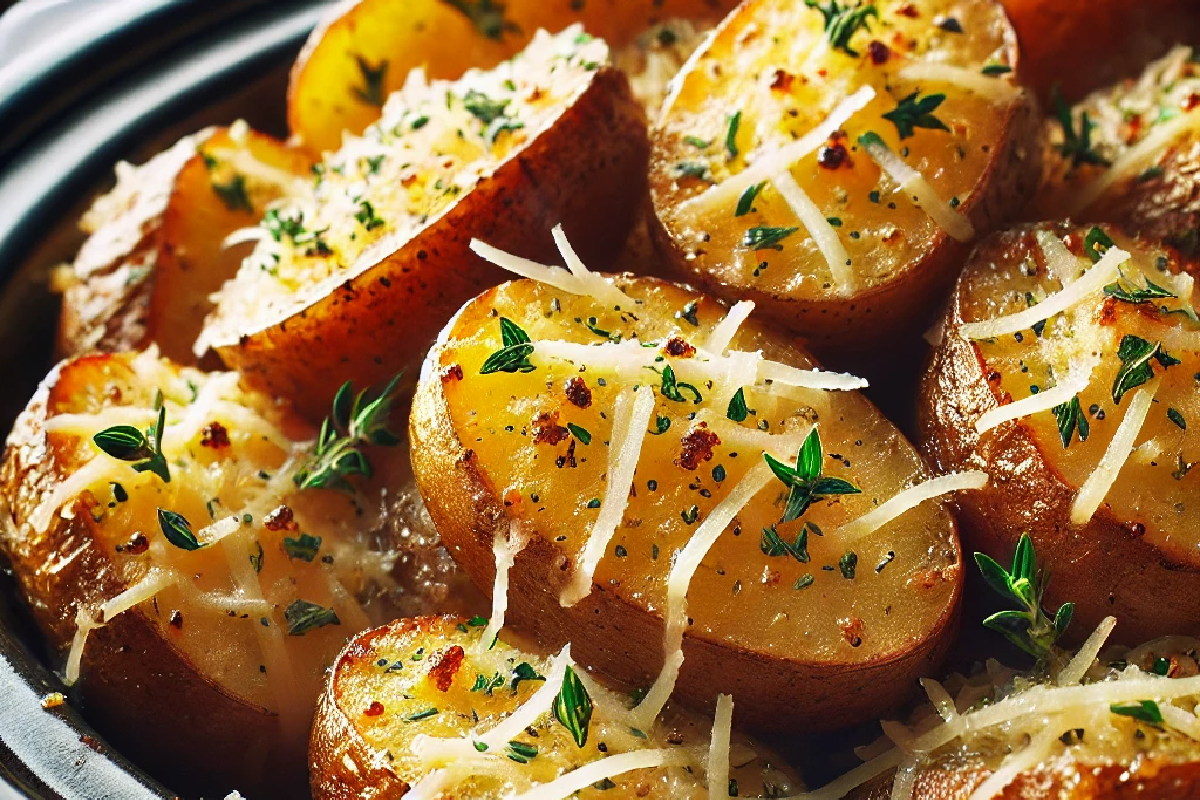 Crockpot Parmesan Roasted Potatoes