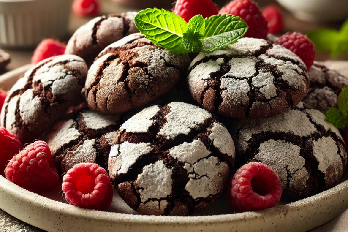 Chocolate Raspberry Crinkles