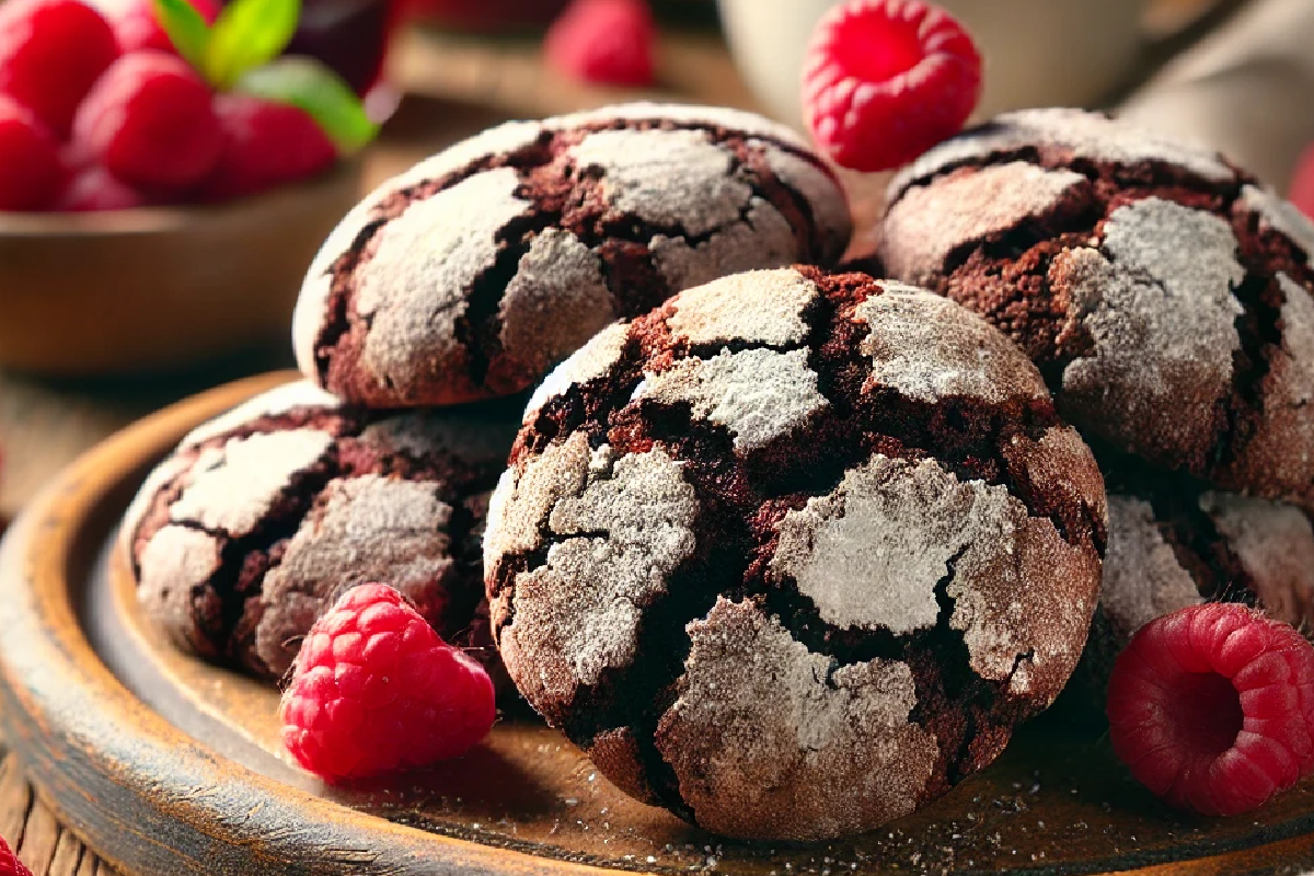 Chocolate Raspberry Crinkles