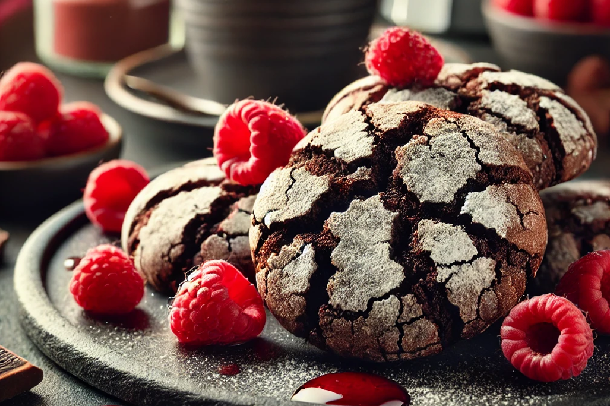 Chocolate Raspberry Crinkles