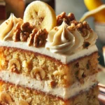 Heavenly Banana Walnut Cream Cake