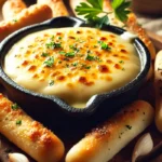 Melted Cheese and Breadsticks