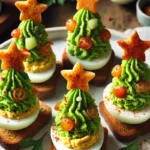 Avocado Toast Christmas Tree Deviled Eggs