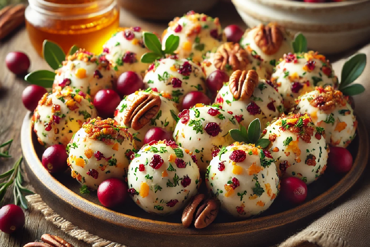 Mini Cranberry Pecan Cheese Balls