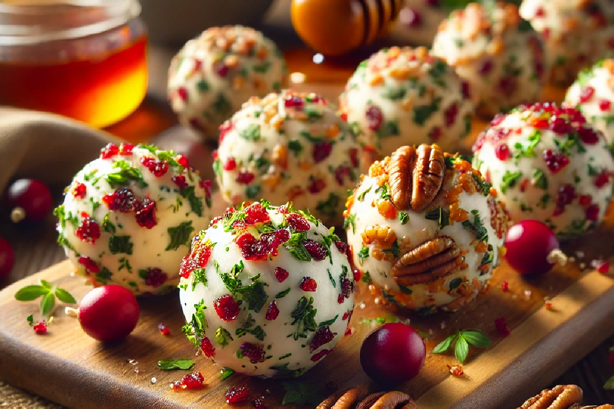 Mini Cranberry Pecan Cheese Balls