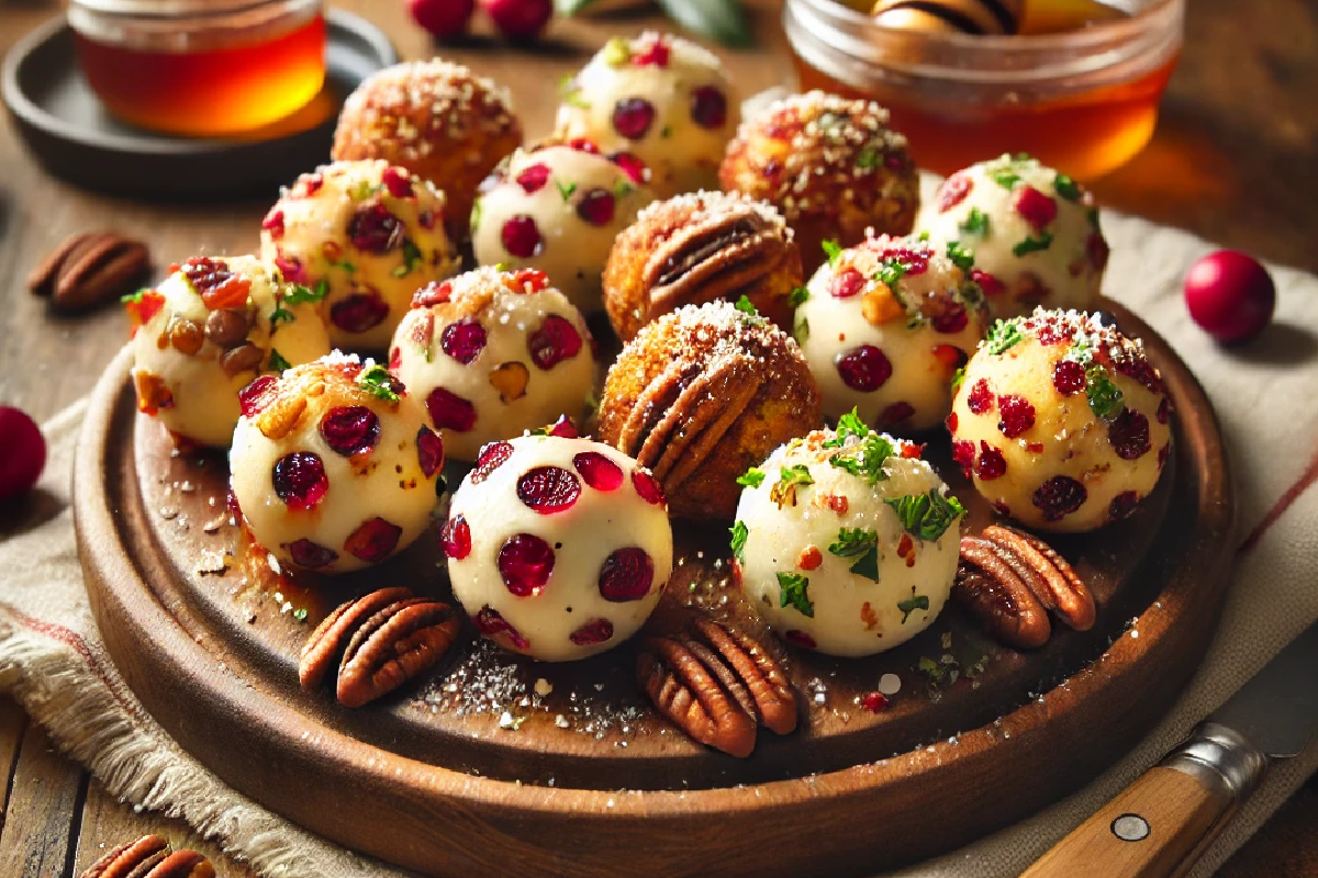 Mini Cranberry Pecan Cheese Balls