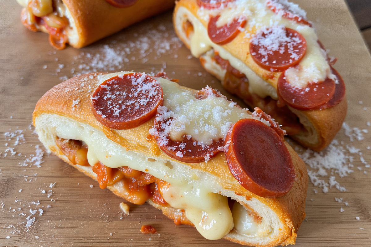 Tremendous Loaded Pepperoni Pizza Stromboli