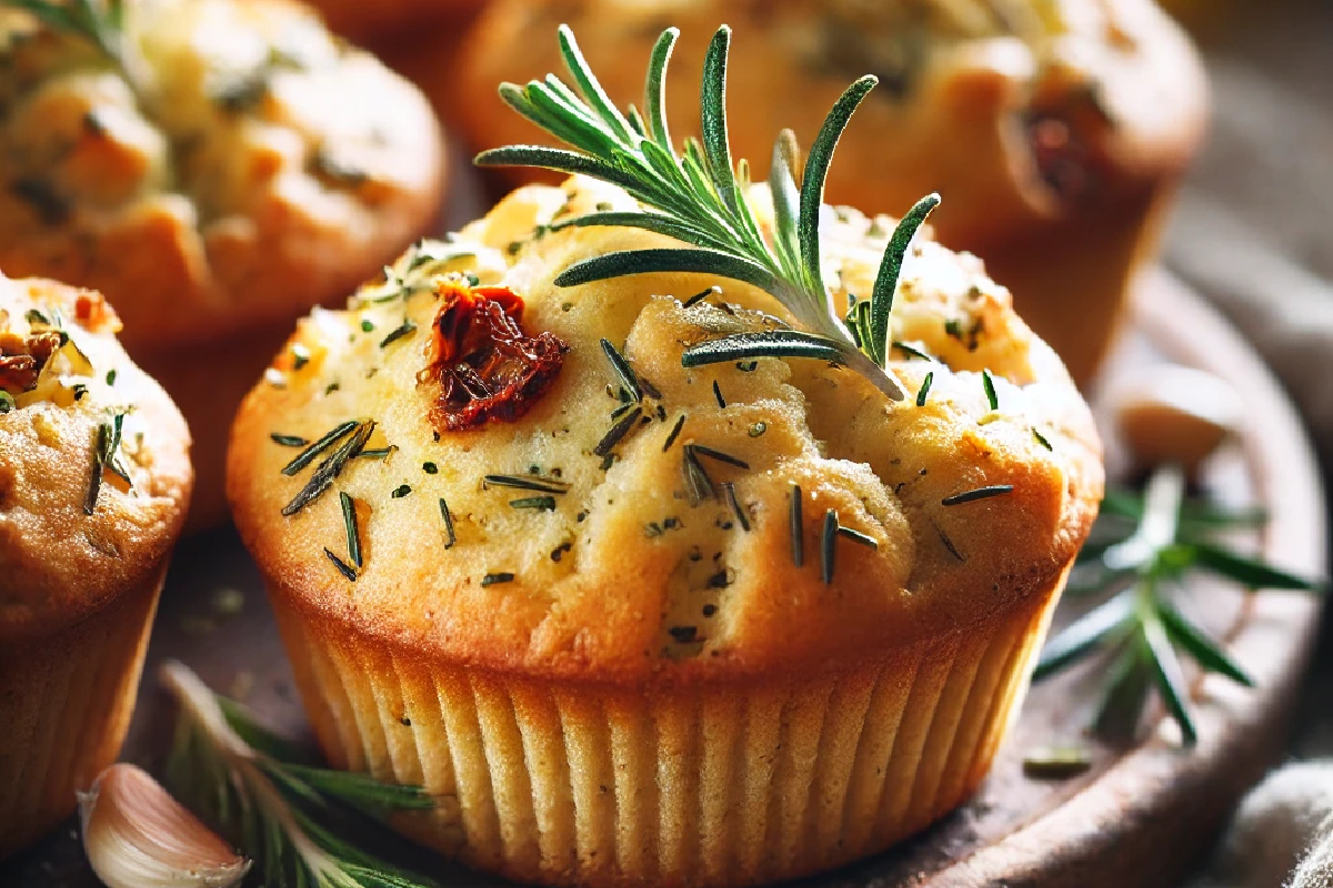 Rosemary Garlic Focaccia Muffins