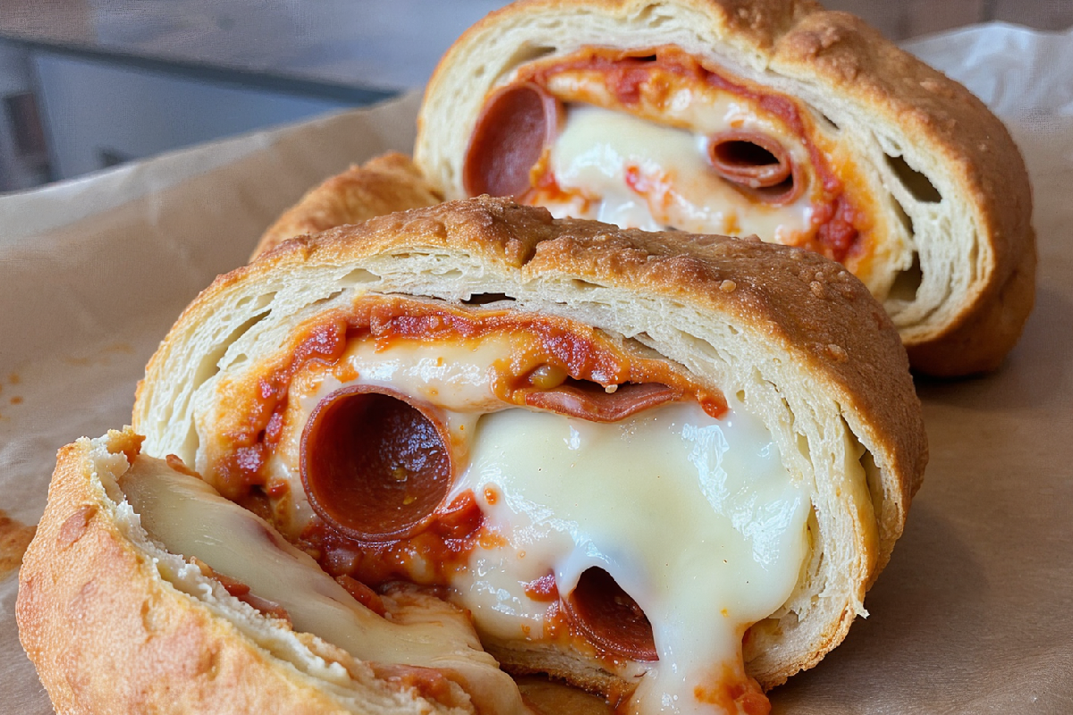 Tremendous Loaded Pepperoni Pizza Stromboli