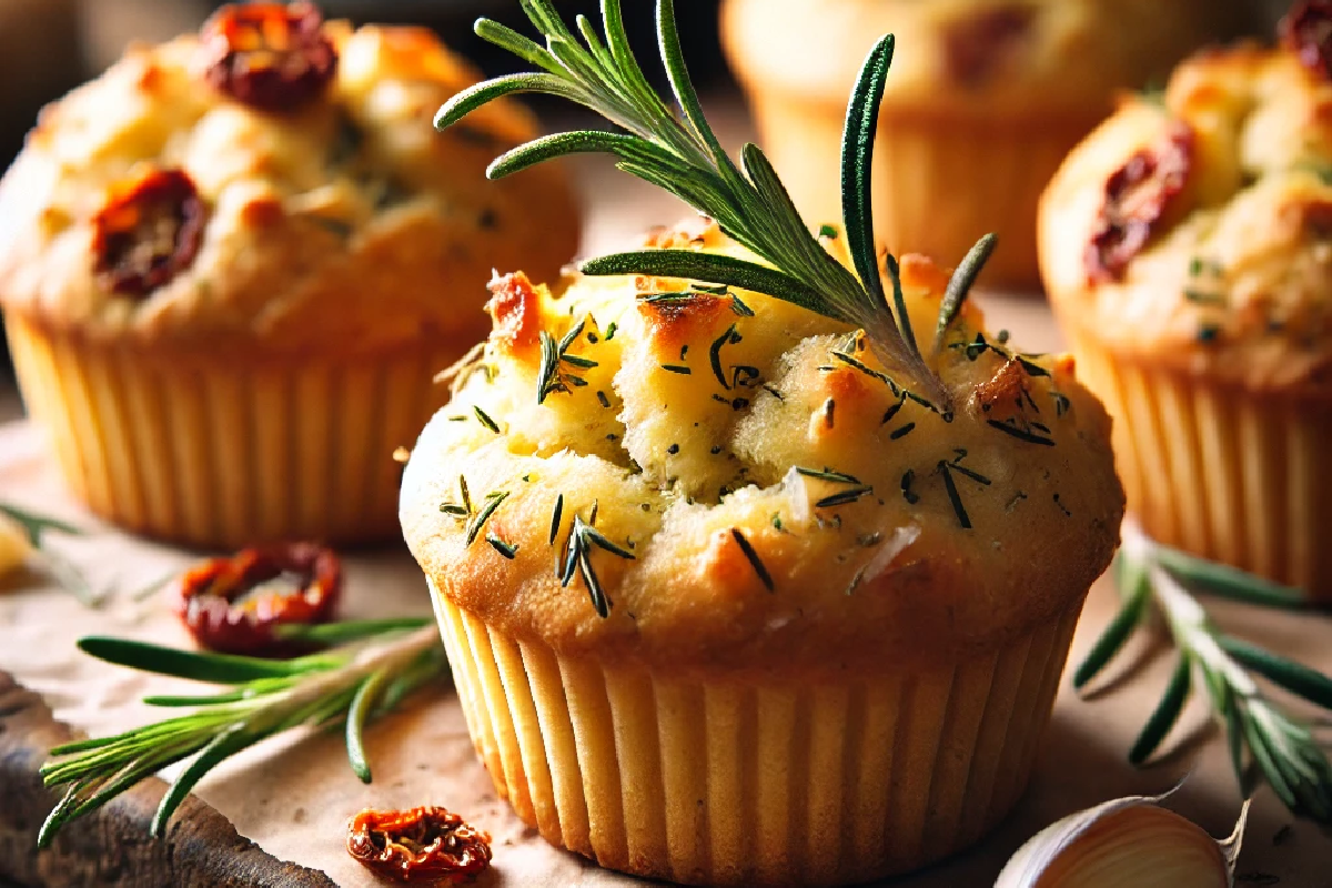 Rosemary Garlic Focaccia Muffins