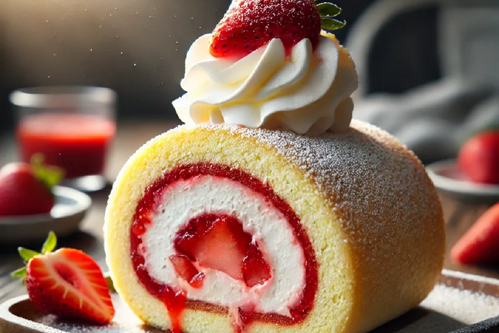 Strawberry Shortcake Cheesecake Roll