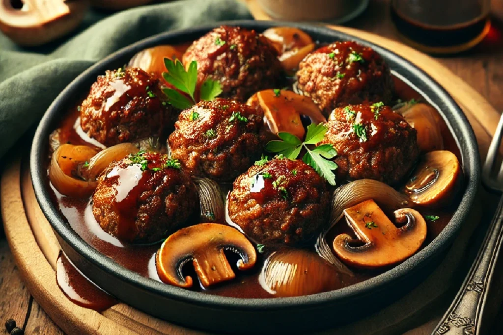 Slow Cooker Salisbury Steak Meatballs