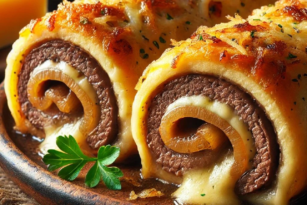 French Onion Beef Roll-Ups