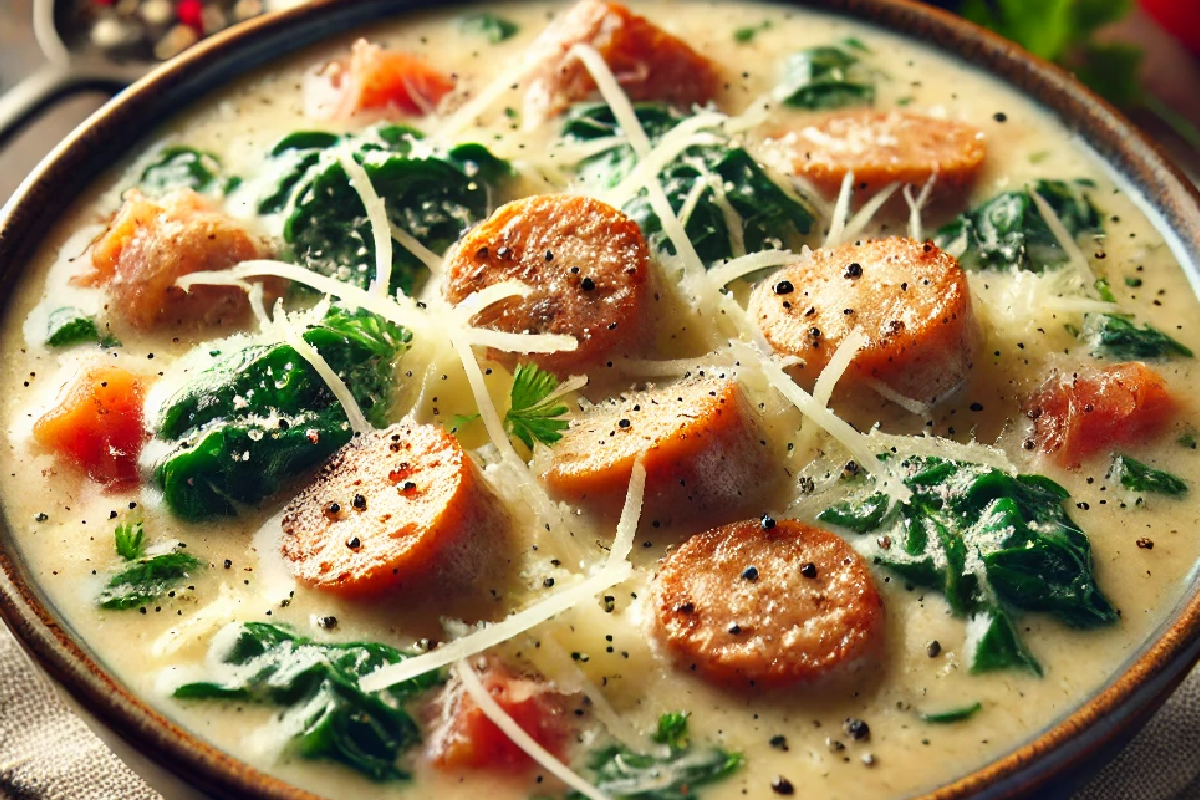 Creamy Parmesan Italian Sausage Soup