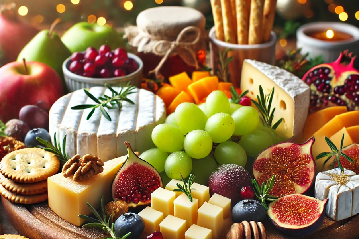 Holiday Fruit and Cheese Board