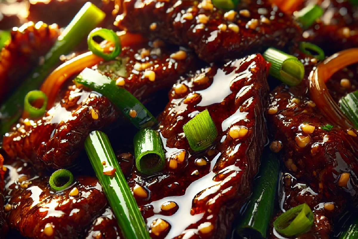 Mongolian Beef and Spring Onions