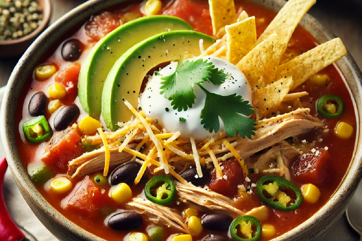 Crockpot Chicken Tortilla Soup