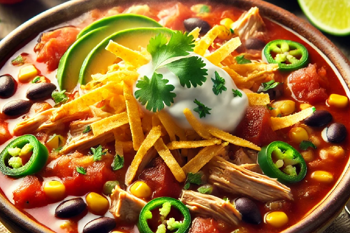 Crockpot Chicken Tortilla Soup