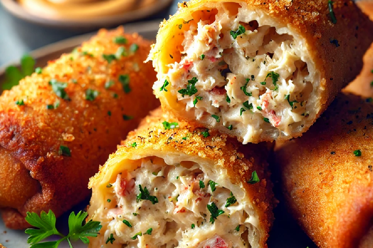 Crab Cake Egg Rolls