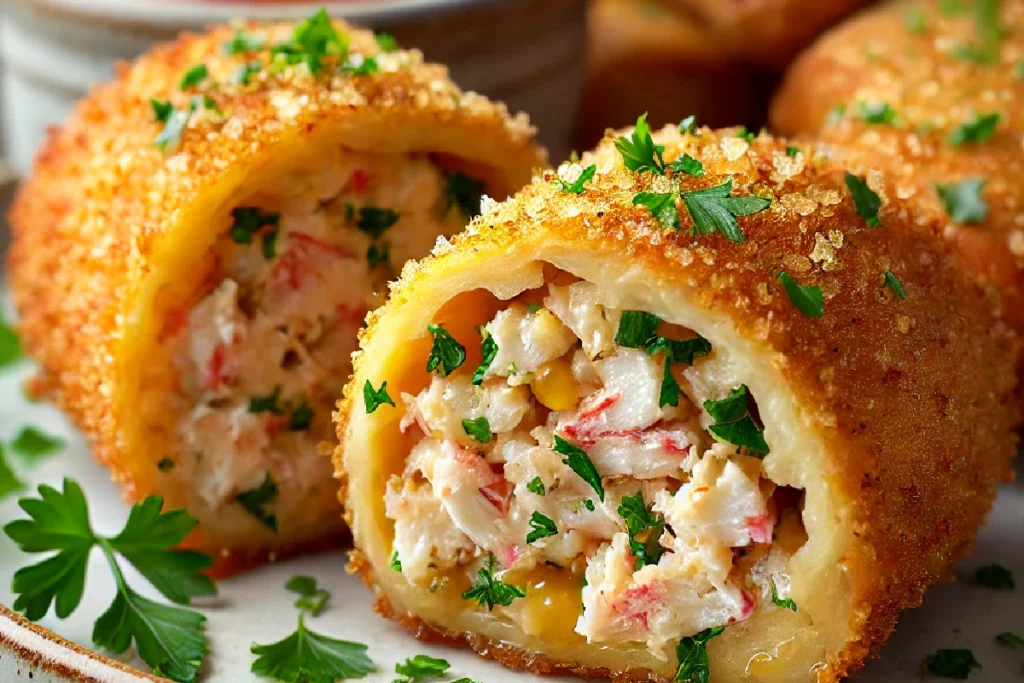 Crab Cake Egg Rolls