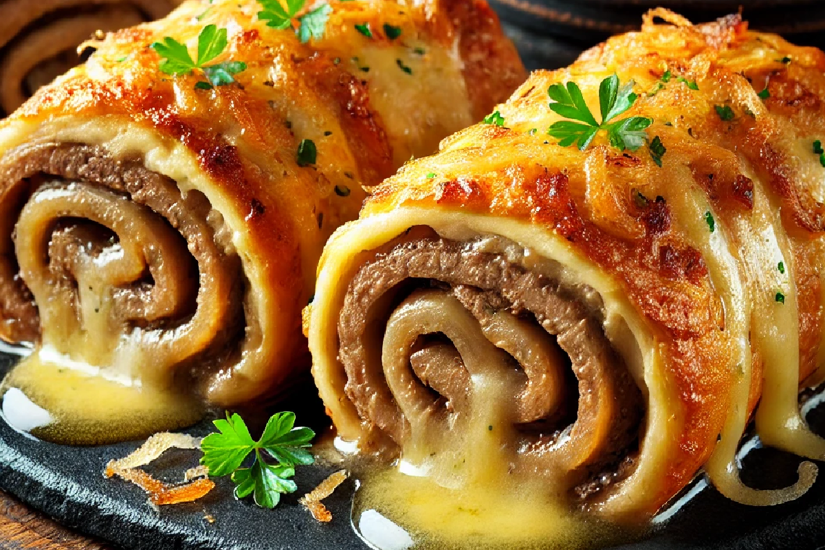 French Onion Beef Roll-Ups