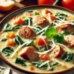 Creamy Parmesan Italian Sausage Soup