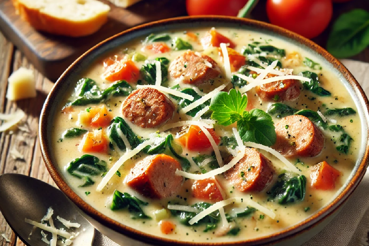 Creamy Parmesan Italian Sausage Soup