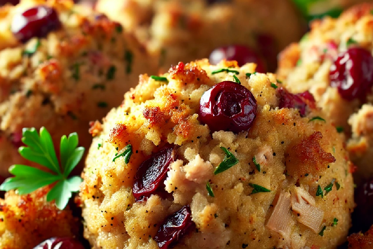 Cranberry & Turkey Stuffing Balls