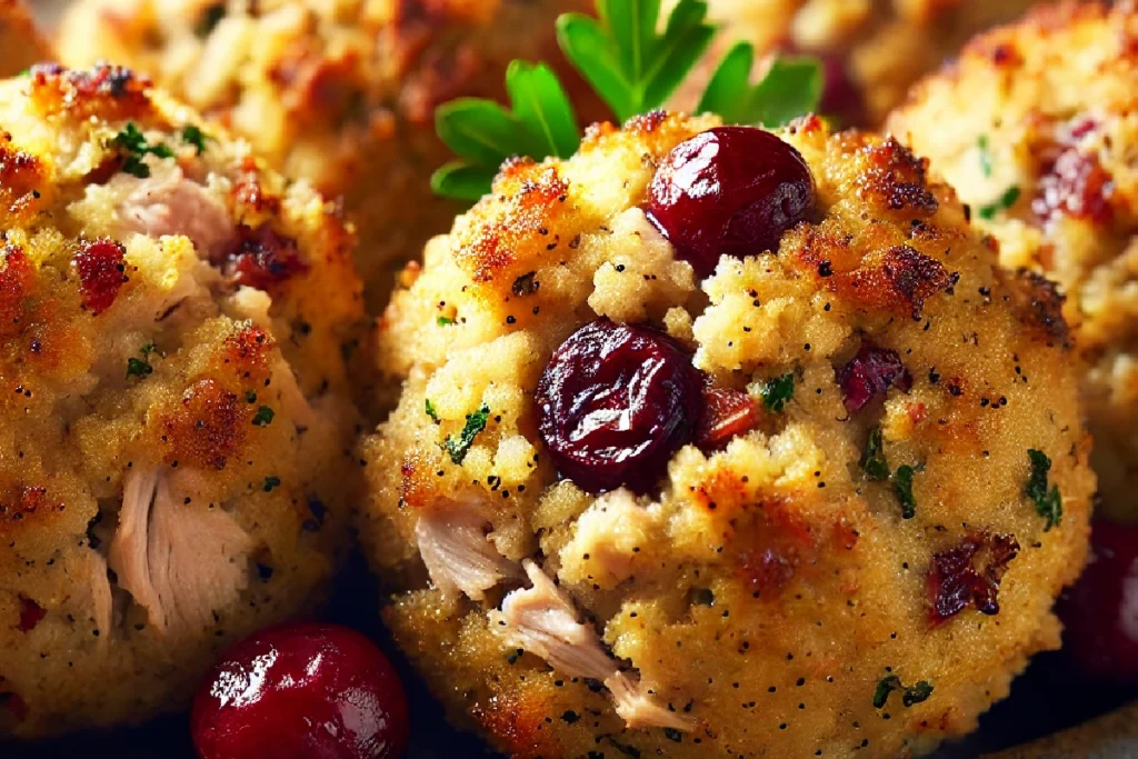 Cranberry & Turkey Stuffing Balls