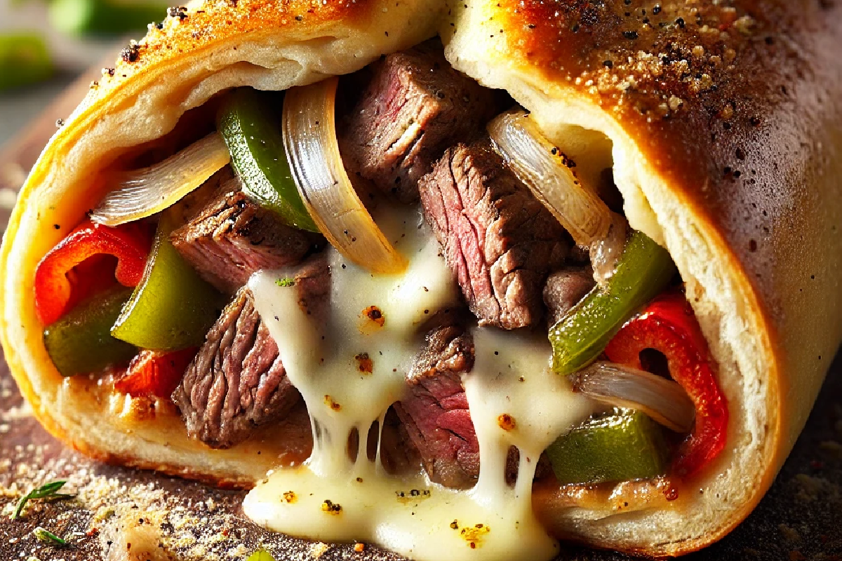 Philly Cheesesteak Stromboli