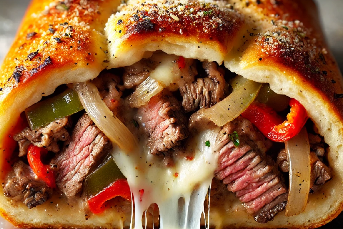 Philly Cheesesteak Stromboli