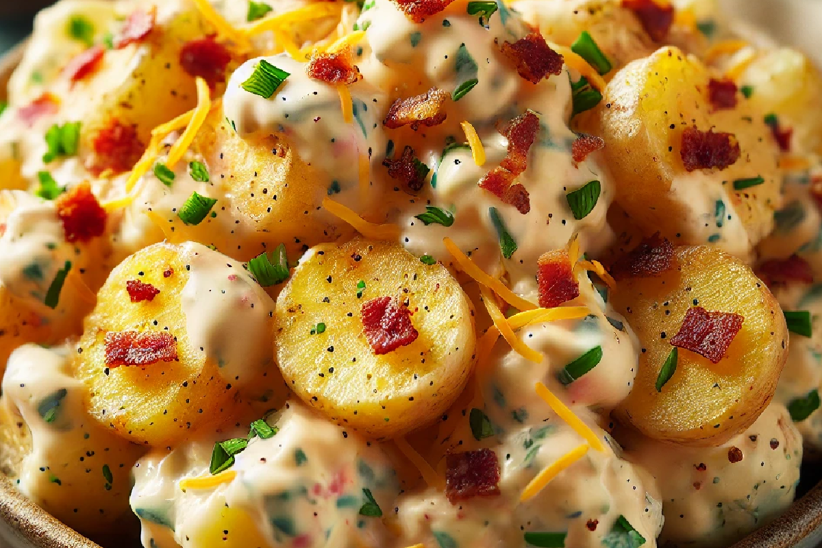 Crispy Smashed Potato Salad