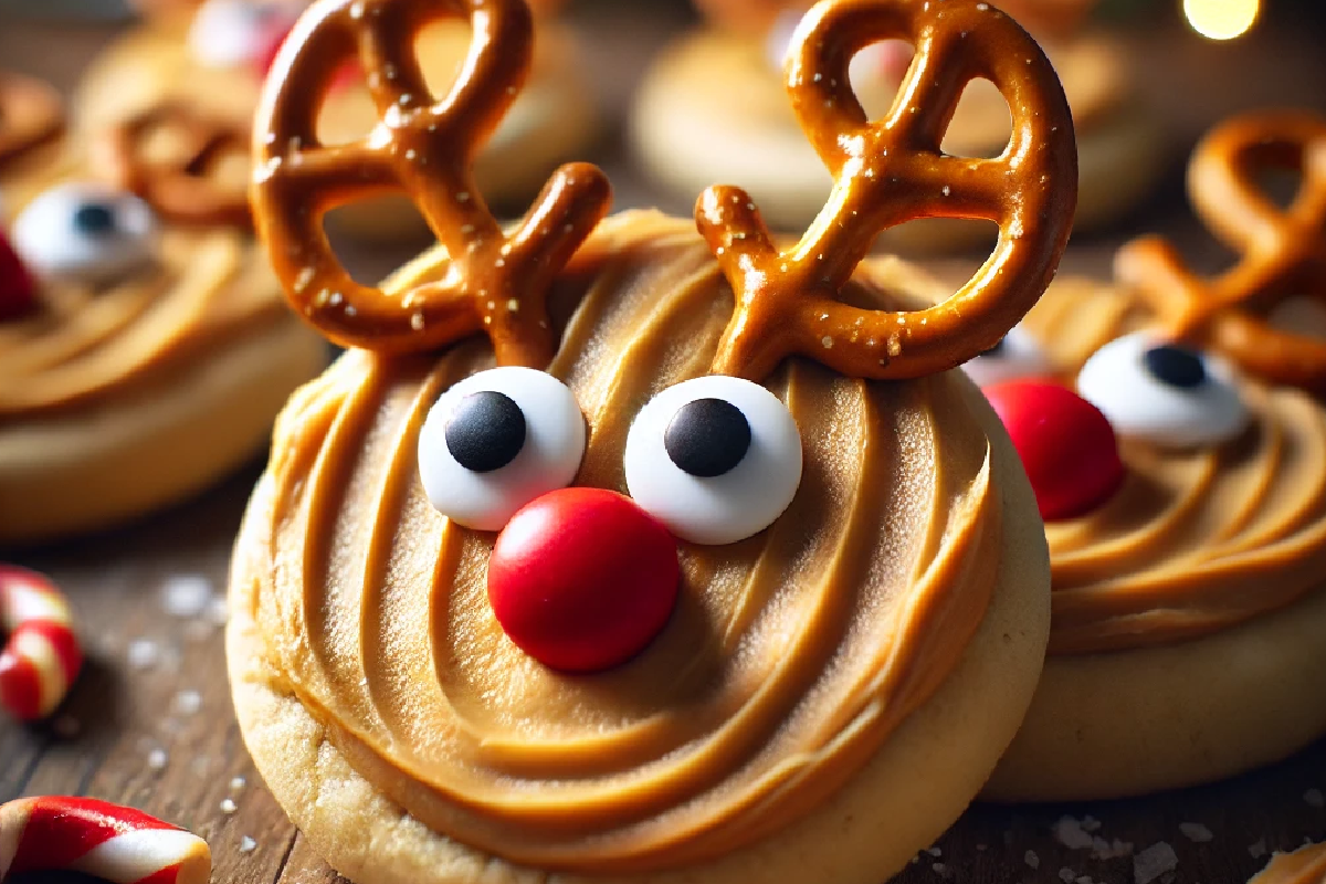 Rudolph Peanut Butter Blossoms